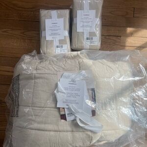Crate&Barrel Cream Standard Shams